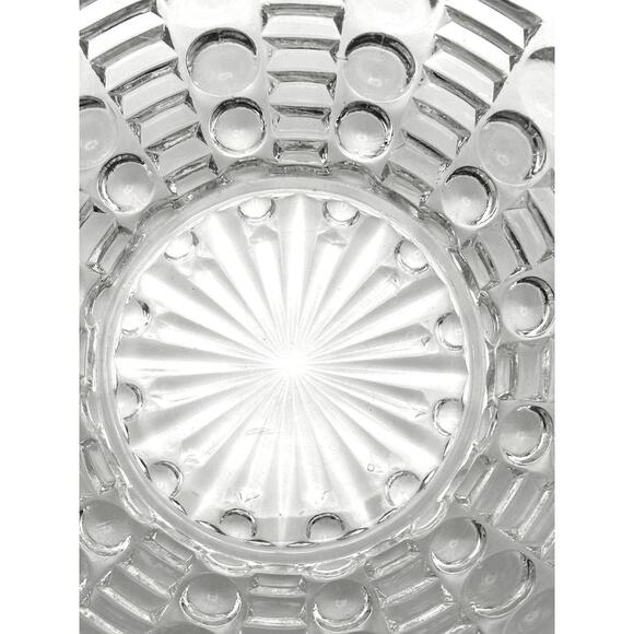 Vintage Indiana Glass Handled Candy Dish Bubbles and Ladders 6" - Picture 5 of 7